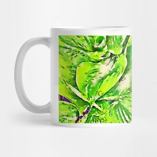 Tropical inspired hosta print Mug